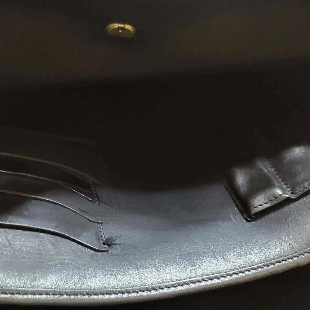 Rare Vintage Rockport Black Full Grain Leather Briefcase